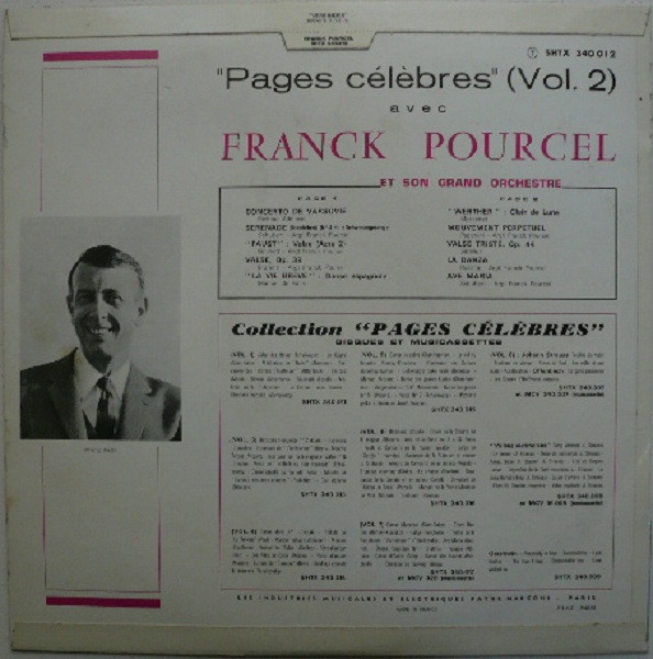 Franck Pourcel Et Son Grand Orchestre - Pages Célèbres N°2 | La Voix De Son Maître (SHTX 340.012) - 2 Franck Pourcel Et Son Grand Orchestre - Pages Célèbres N°2 | La Voix De Son Maître (SHTX 340.012) - 2