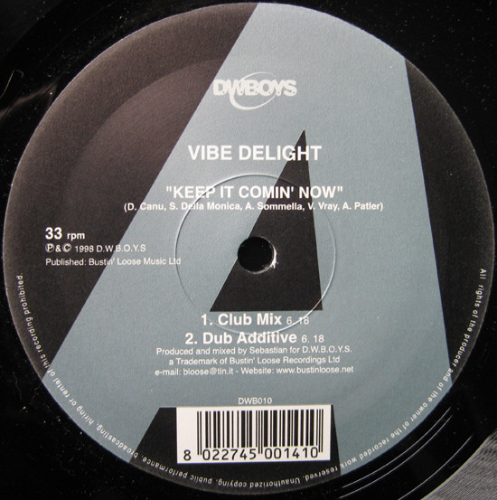 Vibe Delight - Keep It Comin' Now | DWBoys (DWB 010) - 2 Vibe Delight - Keep It Comin' Now | DWBoys (DWB 010) - 2