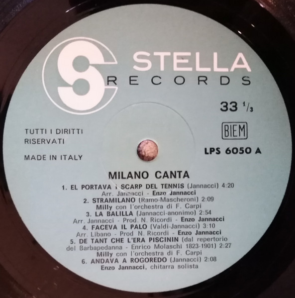 Enzo Jannacci / Milly - Milano Canta | Stella Records (LPS 6050) - 3 Enzo Jannacci / Milly - Milano Canta | Stella Records (LPS 6050) - 3