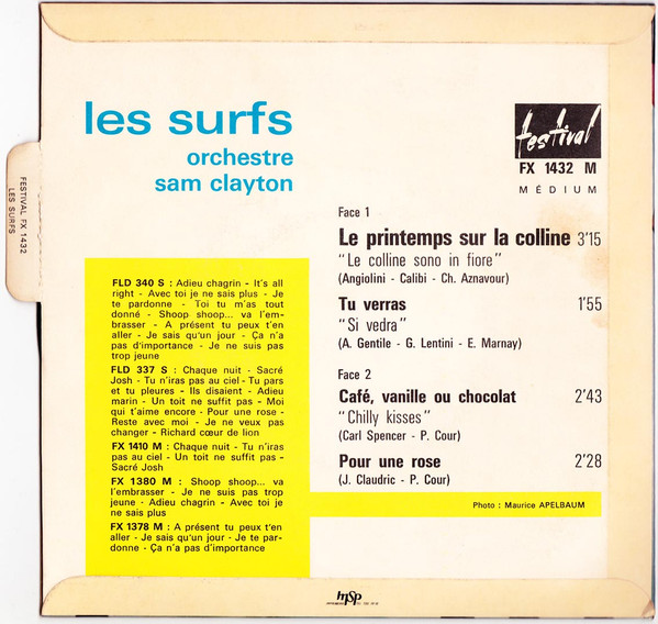 Les Surfs - Le Printemps Sur La Colline | Disques Festival (FX 1432 M) - 2 Les Surfs - Le Printemps Sur La Colline | Disques Festival (FX 1432 M) - 2
