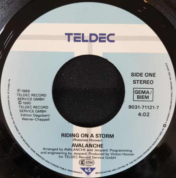 Avalanche - Riding On A Storm | TELDEC (9031-71121-7) - 4