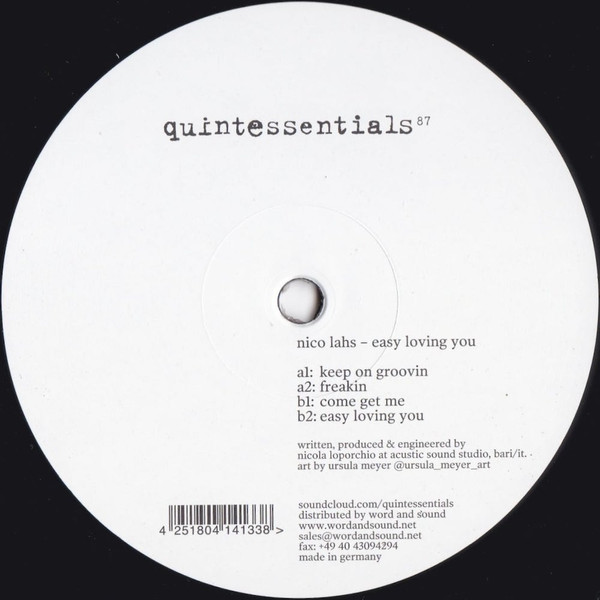 Nico Lahs - Easy Loving You | Quintessentials (quintessentials 87) - 2