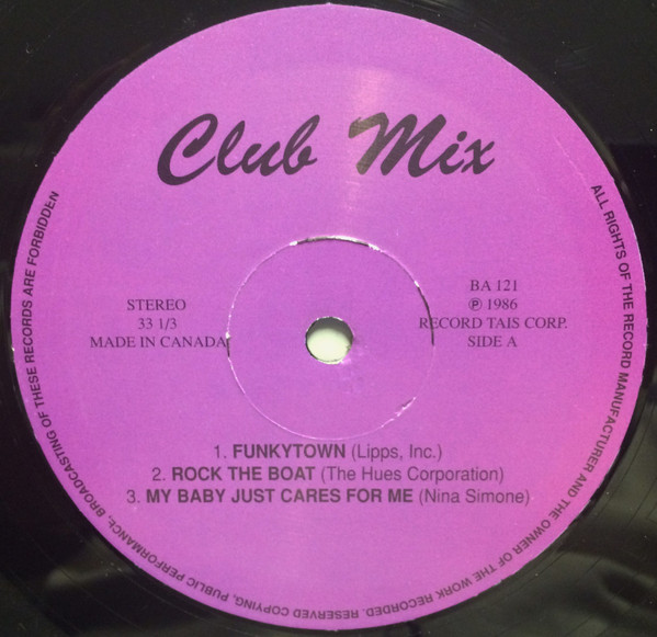 Various - Club Mix | Records Tais Corporation (BA 121) - main Various - Club Mix | Records Tais Corporation (BA 121) - main