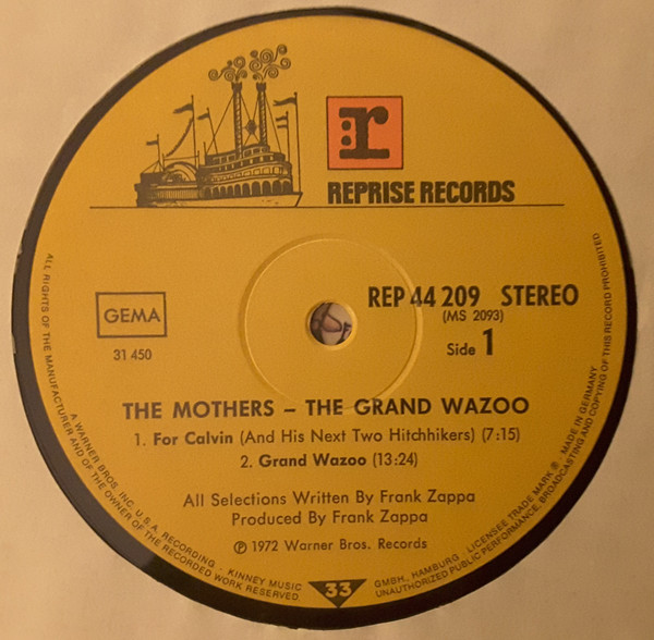 Frank Zappa And The Mothers - The Grand Wazoo | Reprise Records (REP 44 209) - 3