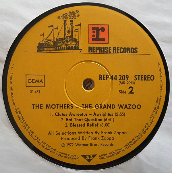 Frank Zappa And The Mothers - The Grand Wazoo | Reprise Records (REP 44 209) - 4