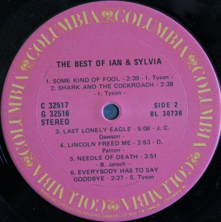 Ian & Sylvia - The Best Of Ian & Sylvia | Columbia (G 32516) - 4 Ian & Sylvia - The Best Of Ian & Sylvia | Columbia (G 32516) - 4