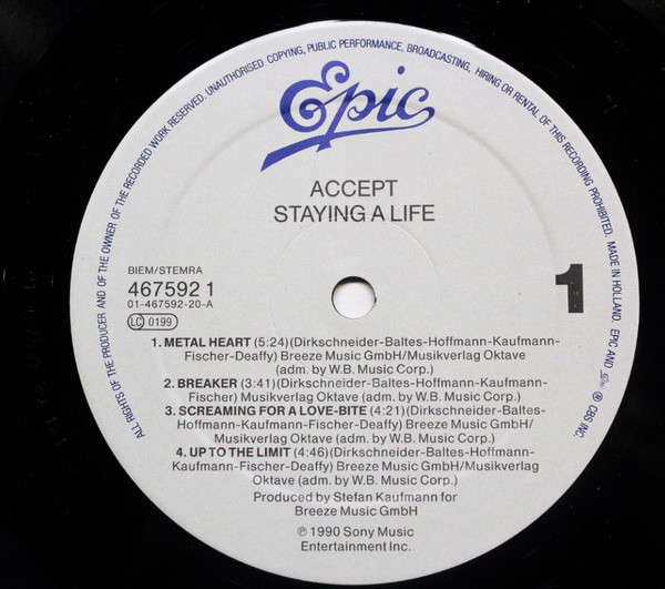 Accept - Staying A Life | Epic (467592 1) - 4