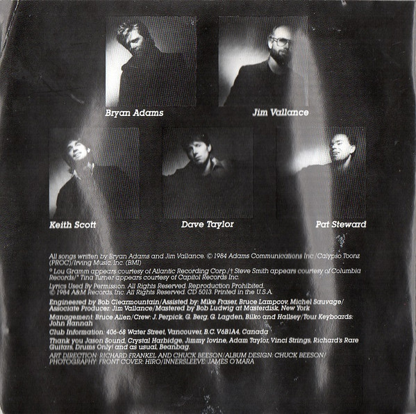 Bryan Adams - Reckless | A&M Records (395 013-2) - 2