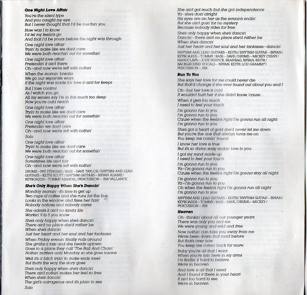 Bryan Adams - Reckless | A&M Records (395 013-2) - 3