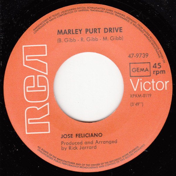 José Feliciano - Marley Purt Drive | RCA Victor (47-9739) - 3 José Feliciano - Marley Purt Drive | RCA Victor (47-9739) - 3