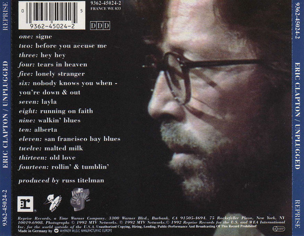 Eric Clapton - Unplugged | Reprise Records (9362-45024-2) - 2
