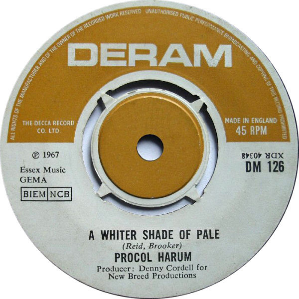 Procol Harum - A Whiter Shade Of Pale | Deram (DM 126)