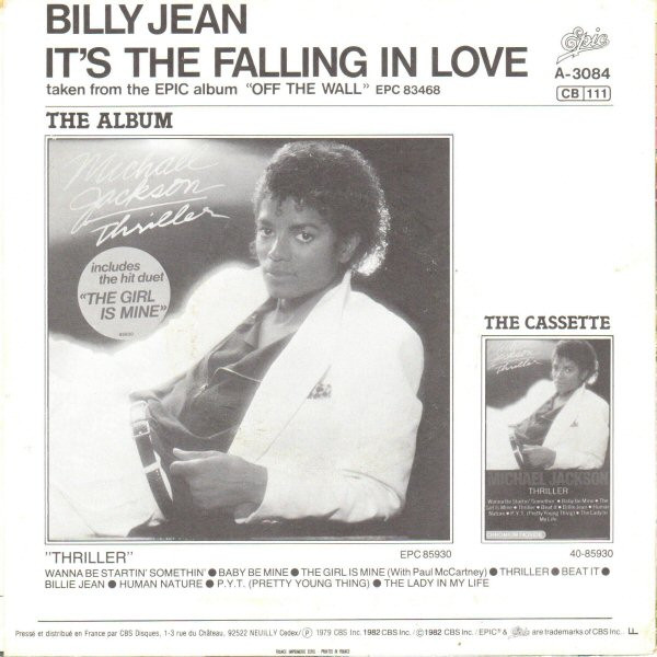 Michael Jackson - Billie Jean | Epic (EPC A 3084) - 2