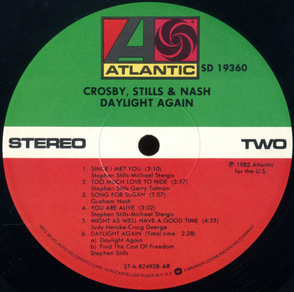 Crosby, Stills & Nash - Daylight Again | Atlantic (SD 19360) - 4 Crosby, Stills & Nash - Daylight Again | Atlantic (SD 19360) - 4