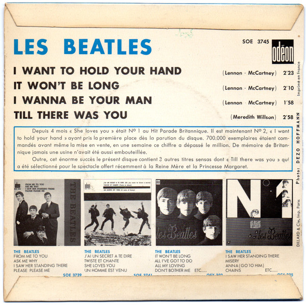 The Beatles - I Want To Hold Your Hand | Odeon (7 SOE 3745) - 2