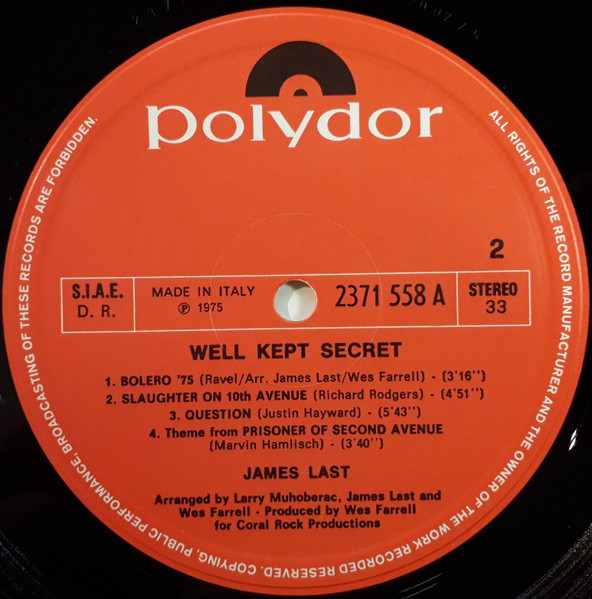 James Last - Well Kept Secret | Polydor (2371 558 A) - 4