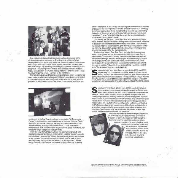 The Velvet Underground - The Best Of The Velvet Underground (Words And Music Of Lou Reed) | Verve Records (841 164-1) - 4