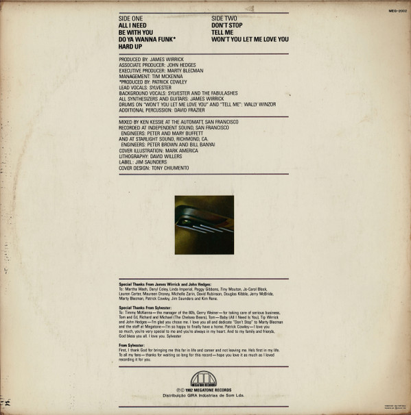 Sylvester - All I Need | Gira (MEG-2002) - 2