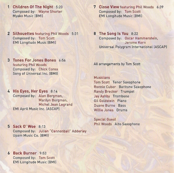 Tom Scott Featuring Special Guest Phil Woods - Bebop United | MCG Jazz (MCGJ1021) - 3