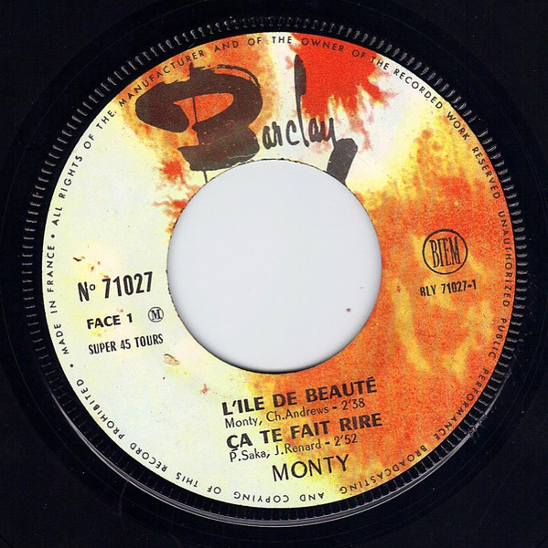 Monty - Le Rythm And Blues | Barclay (71 027 M) - 3