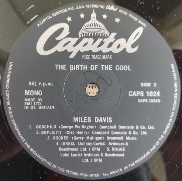 Miles Davis - The Birth Of The Cool | Capitol Records (CAPS 1024) - 4 Miles Davis - The Birth Of The Cool | Capitol Records (CAPS 1024) - 4