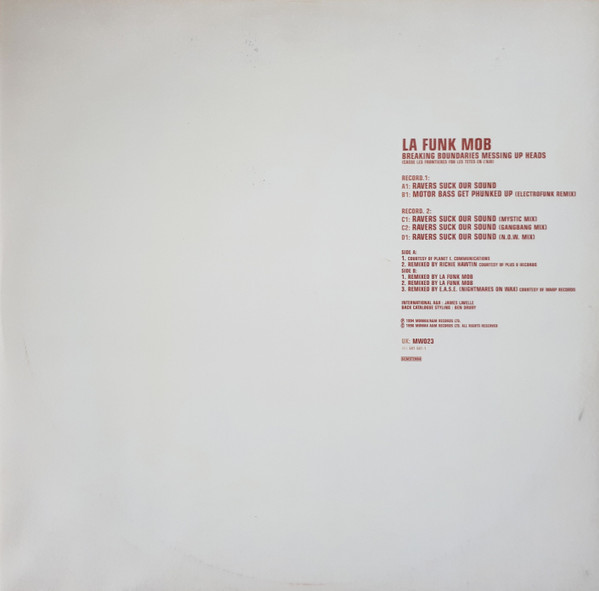 La Funk Mob - Breaking Boundaries Messing Up Heads E.P. (Casse Les Frontières Fou Les Têtes En L'Air) | Mo Wax (MW023) - 2 La Funk Mob - Breaking Boundaries Messing Up Heads E.P. (Casse Les Frontières Fou Les Têtes En L'Air) | Mo Wax (MW023) - 2