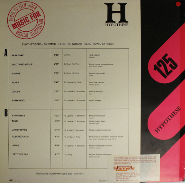 Various - Hypothese | Editions Montparnasse 2000 (MP 125) - 2 Various - Hypothese | Editions Montparnasse 2000 (MP 125) - 2