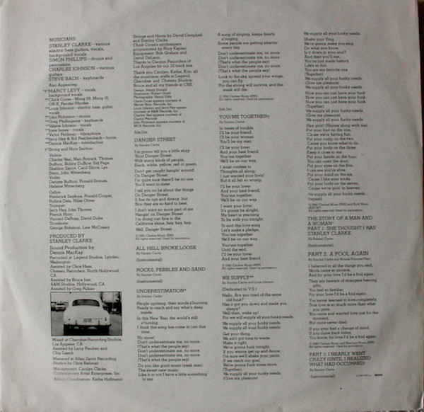 Stanley Clarke - Rocks, Pebbles And Sand | Epic (EPC 84342) - 2 Stanley Clarke - Rocks, Pebbles And Sand | Epic (EPC 84342) - 2