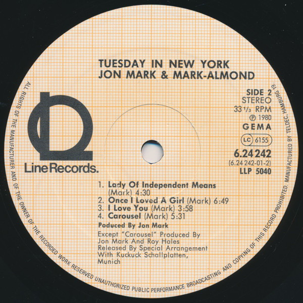 Jon Mark / Mark-Almond - Tuesday In New York | Line Records (6.24242) - 4 Jon Mark / Mark-Almond - Tuesday In New York | Line Records (6.24242) - 4