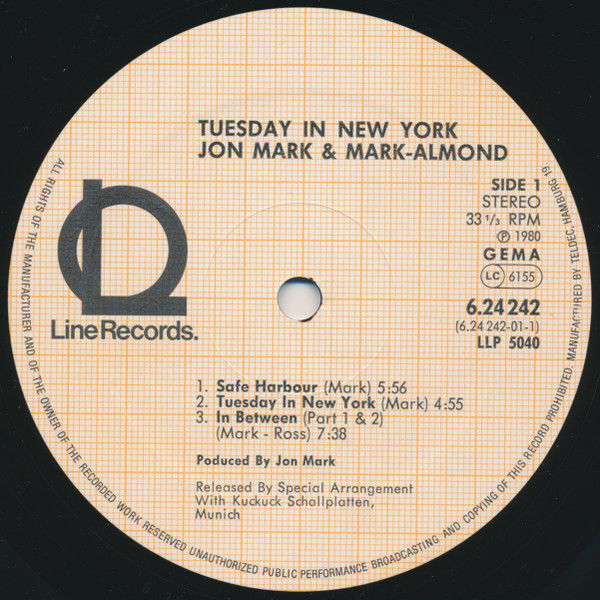 Jon Mark / Mark-Almond - Tuesday In New York | Line Records (6.24242) - 3 Jon Mark / Mark-Almond - Tuesday In New York | Line Records (6.24242) - 3