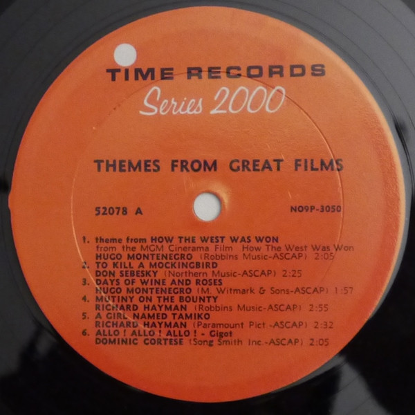 Various - Themes From Great Films | Time Records (52078) - 3 Various - Themes From Great Films | Time Records (52078) - 3