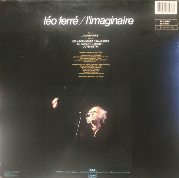Léo Ferré - L'Imaginaire | RCA (PL 70199) - main