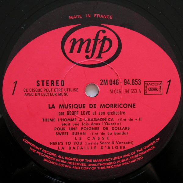 Geoff Love & His Orchestra - La Musique D'Ennio Morricone | Music For Pleasure (2M 046 - 94.653) - 3 Geoff Love & His Orchestra - La Musique D'Ennio Morricone | Music For Pleasure (2M 046 - 94.653) - 3