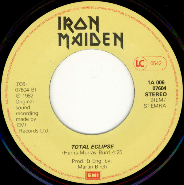 Iron Maiden - Run To The Hills | EMI (1A 006-07604) - 4