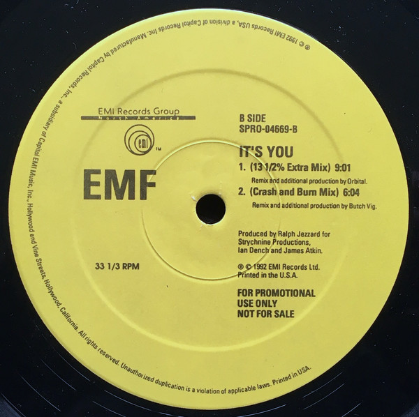EMF - It's You | EMI Records USA (SPRO-04669) - 3 EMF - It's You | EMI Records USA (SPRO-04669) - 3