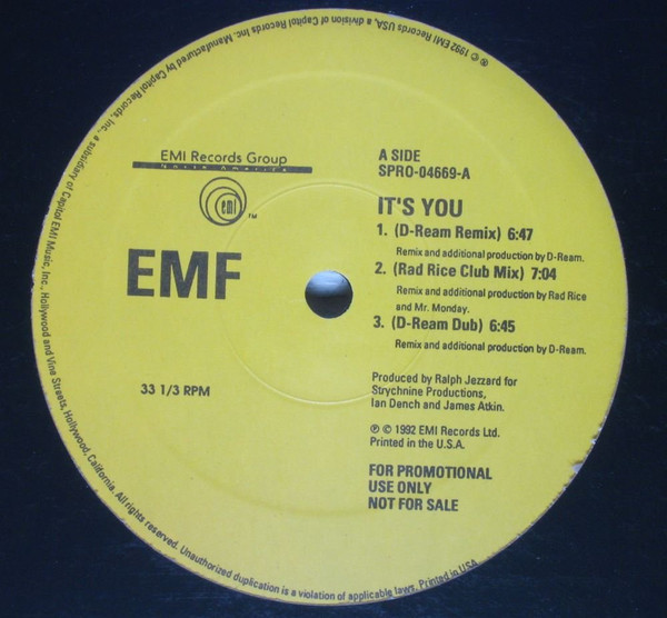EMF - It's You | EMI Records USA (SPRO-04669) - 2 EMF - It's You | EMI Records USA (SPRO-04669) - 2