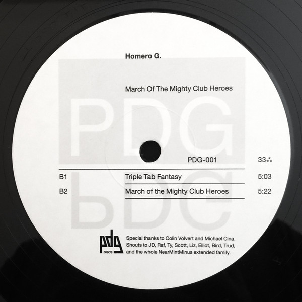 Homero G. - March of the Mighty Club Heroes | PDG Discs (PDG-001) - 2