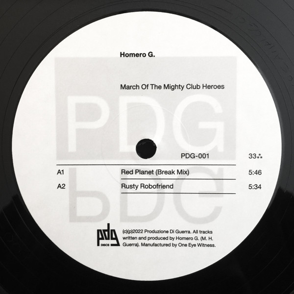 Homero G. - March of the Mighty Club Heroes | PDG Discs (PDG-001)