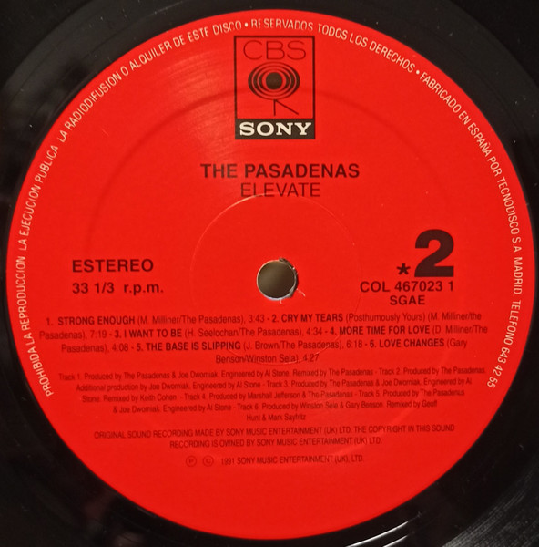 The Pasadenas - Elevate | CBS/Sony (COL 467023 1) - 4 The Pasadenas - Elevate | CBS/Sony (COL 467023 1) - 4