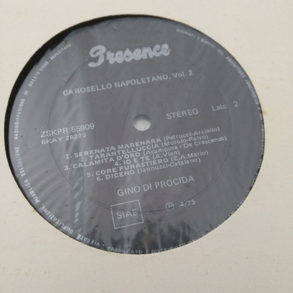 Gino Di Procida - Carosello Napoletano Vol. 2° | Presence Record (ZSKPR 55909) - 3 Gino Di Procida - Carosello Napoletano Vol. 2° | Presence Record (ZSKPR 55909) - 3