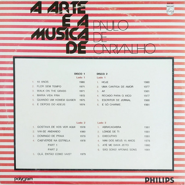 Paulo De Carvalho - A Arte E A Música De Paulo De Carvalho | Philips (6610031) - 2