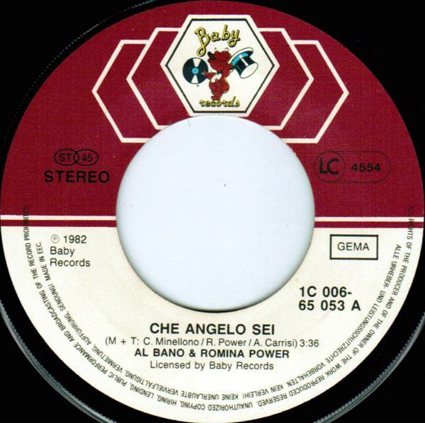 Al Bano & Romina Power - Che Angelo Sei (Amore Mio) | Baby Records (1C 006-65 053) - 3