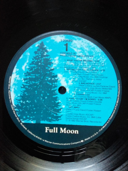 Chicago - Chicago 16 | Full Moon (9 23689-1) - 3