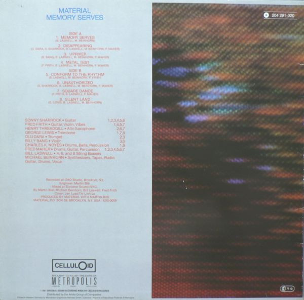 Material - Memory Serves | Celluloid (204 291) - 2