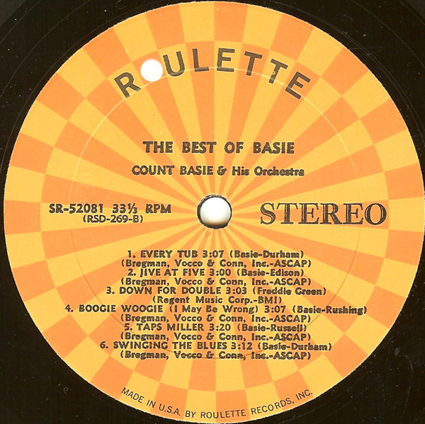 Count Basie Orchestra - The Best Of Basie | Roulette (SR 52081) - 4 Count Basie Orchestra - The Best Of Basie | Roulette (SR 52081) - 4