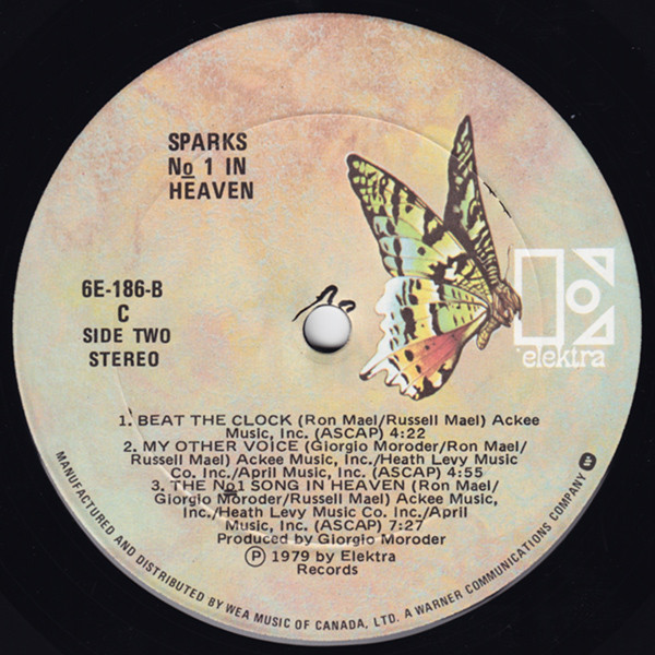 Sparks - No. 1 In Heaven [Vinyl] | Elektra (6E-186) - 4