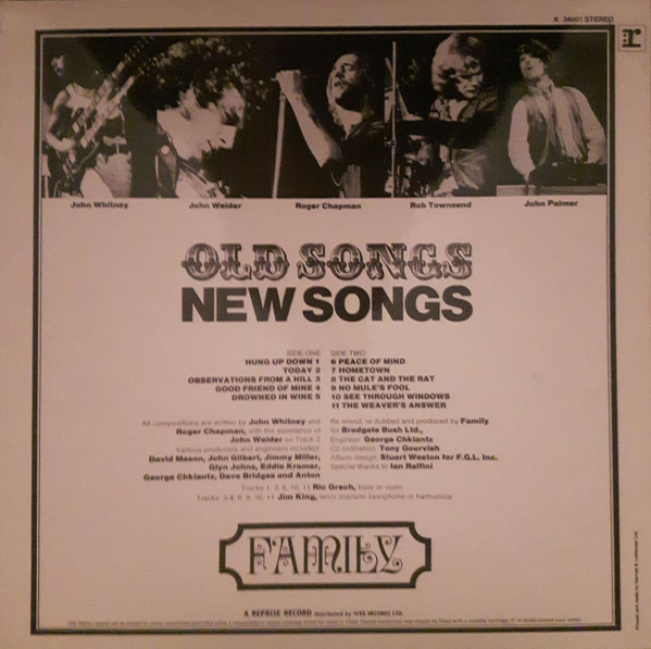Family - Old Songs, New Songs | Reprise Records (K 34001) - 2 Family - Old Songs, New Songs | Reprise Records (K 34001) - 2