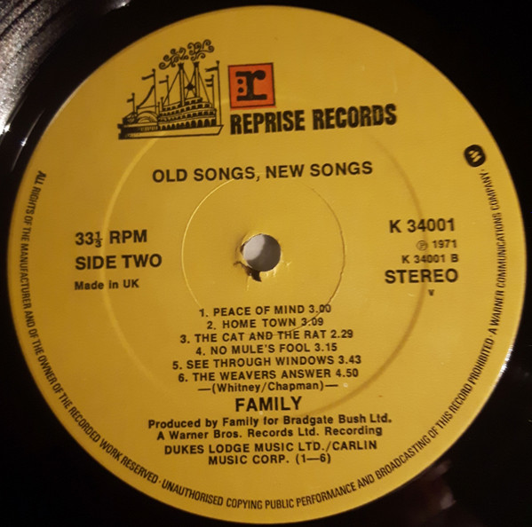 Family - Old Songs, New Songs | Reprise Records (K 34001) - 4 Family - Old Songs, New Songs | Reprise Records (K 34001) - 4