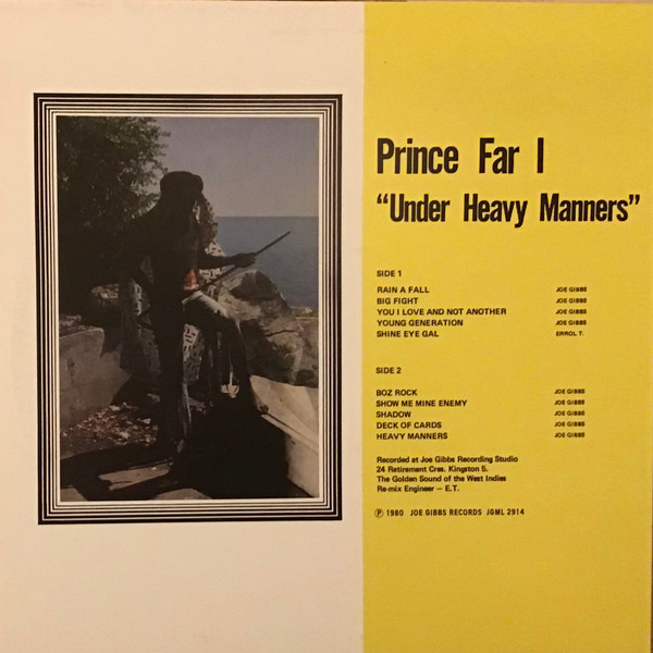 Prince Far I - Under Heavy Manners | Joe Gibbs Music (JGML 2914) - 2