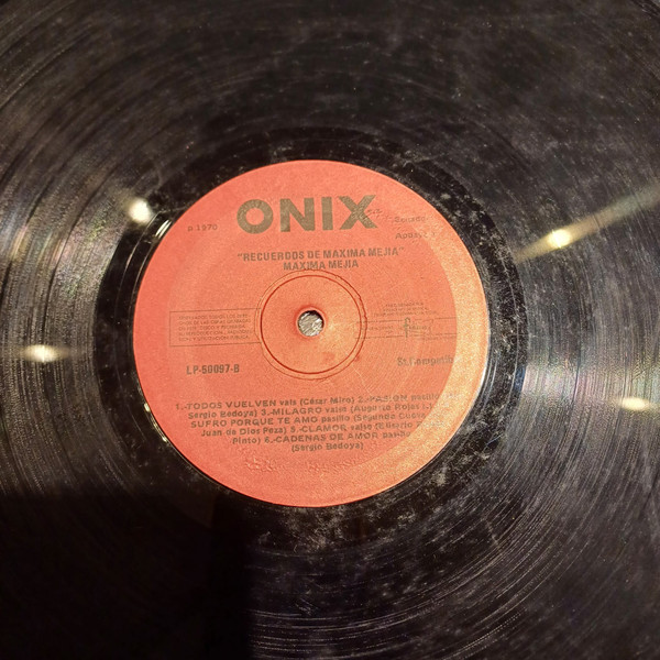 Maxima Mejia - Los Grandes Éxitos De Maxima Mejia | Onix (LP 50097) - 4